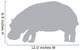 Grey Hippo Wall Decal