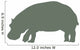 Olive Green Hippo Wall Decal