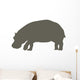 Brown Hippo Wall Decal