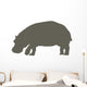 Brown Hippo Wall Decal