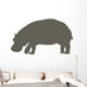 Brown Hippo Wall Decal