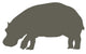 Brown Hippo Wall Decal