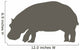 Brown Hippo Wall Decal
