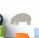 Tan Hippo Wall Decal
