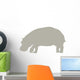 Tan Hippo Wall Decal