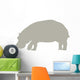 Tan Hippo Wall Decal