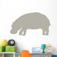 Tan Hippo Wall Decal