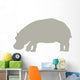Tan Hippo Wall Decal