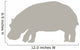 Tan Hippo Wall Decal