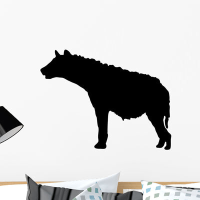Black Hyena Wall Decal shown on a wall