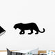 Black Growling Leopard Wall Decal