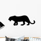 Black Growling Leopard Wall Decal