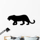 Black Growling Leopard Wall Decal