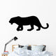 Black Growling Leopard Wall Decal