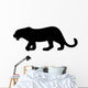 Black Growling Leopard Wall Decal