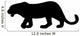 Black Growling Leopard Wall Decal