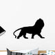 Black Regal Male Lion Wall Decal