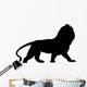 Black Regal Male Lion Wall Decal