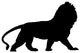 Black Regal Male Lion Wall Decal