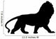 Black Regal Male Lion Wall Decal