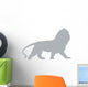 Regal Grey Male Lion Wall Decal