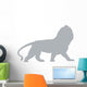 Regal Grey Male Lion Wall Decal