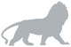 Regal Grey Male Lion Wall Decal