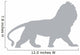 Regal Grey Male Lion Wall Decal