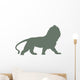 Green Regal Male Lion Wall Decal