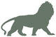 Green Regal Male Lion Wall Decal