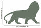 Green Regal Male Lion Wall Decal