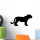 Black Lion Cub Wall Decal
