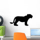 Black Lion Cub Wall Decal