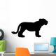 Black Lion Cub Wall Decal