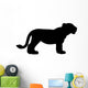 Black Lion Cub Wall Decal