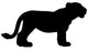 Black Lion Cub Wall Decal