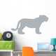 Grey Lion Cub Silhouette Wall Decal
