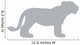Grey Lion Cub Silhouette Wall Decal