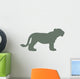 Green Lion Cub Wall Decal