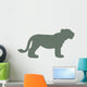 Green Lion Cub Wall Decal