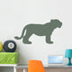 Green Lion Cub Wall Decal