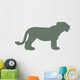 Green Lion Cub Wall Decal