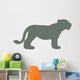 Green Lion Cub Wall Decal