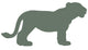 Green Lion Cub Wall Decal