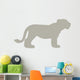 Animal Silhouette Lioness Tan Wall Decal