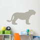 Animal Silhouette Lioness Tan Wall Decal