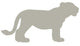 Animal Silhouette Lioness Tan Wall Decal