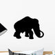 Black Woolly Mammoth Wall Decal