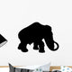 Black Woolly Mammoth Wall Decal