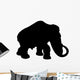 Black Woolly Mammoth Wall Decal